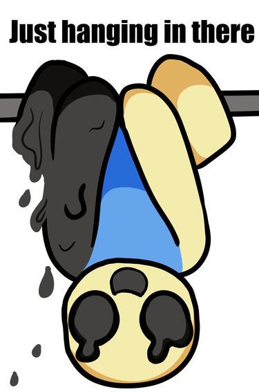 Just hanging in there Just hanging in there